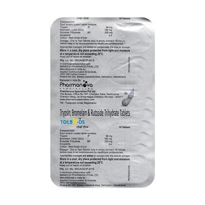 TOLBY DS Tablet 10's - Pain relief-Ant