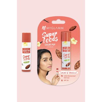 MyGlamm Color Pop Lip Balm-Cacao & Vanilla 4.6 gm - Lip Balms