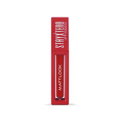 Matt Look Stayxtend Lip Mousse Enriched With Vitamin E & Non Sticky, Red in Bag-02 4 ml - Liquid Lipsticks