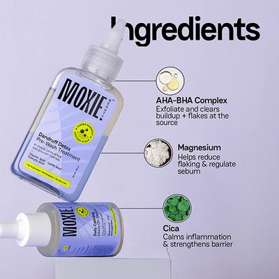 Moxie Beauty Anti-Dandruff Treatment Duo - AHA/BHA Pre-Wash & Leave-On Serum 130 ml - Hair Sets & Kits