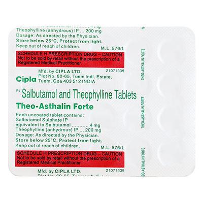 Theo Asthalin Forte Tablet 20'S - Asthma/COPD-Ast