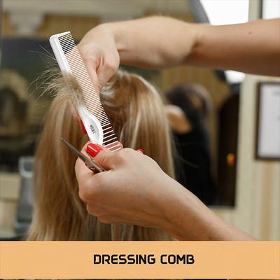 Vega Professional Dressing Comb (Carbon Anti-Static White Line Hair Comb) (VPMCC-23) 1's - Hair Combs