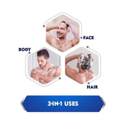 Nivea Men Cool Kick 24H Fresh Effect Refreshing + Menthol Shower Gel, 250ml - Shower Gels & Body Wash