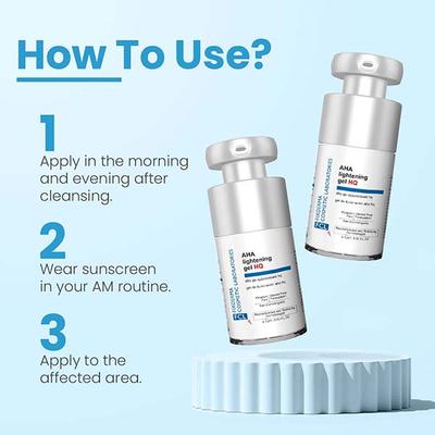 FCL AHA Lightening Gel, Glycolic Acid, Treats Hyperpigmentation, Dark spots, Reduce Dark Spots 15 ml - Scrubs & Exfoliants