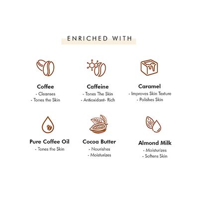 mCaffeine Set of Signature Coffee Bathing Bar Soaps - Espresso, Cappuccino & Latte 300 gm - Shower Gels & Body Wash