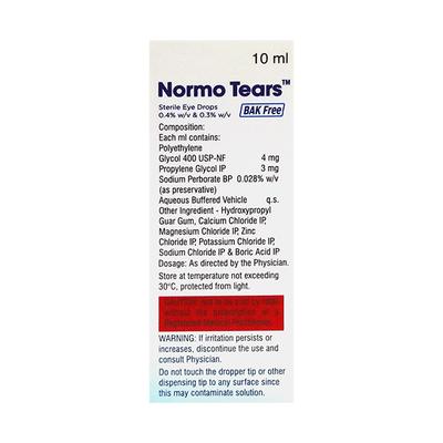 NORMO TEARS BAK FREE Ophthalmic Solution 10ml - Dry Eye-Olt