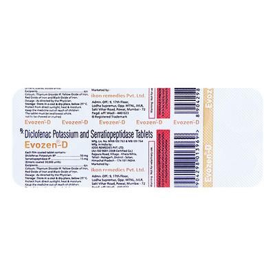 EVOZEN D Tablet 10's - Pain relief-Nsa