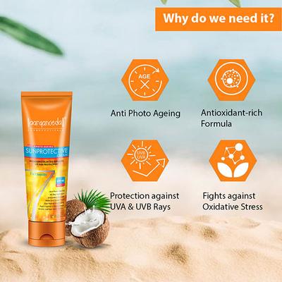 Aryanveda Sunprotective Sunscreen Spf 40 PA+++ UV/A&B Protection for Women & Men 60 gm - Face Sunscreen