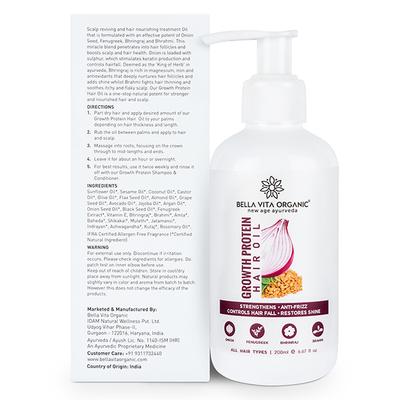 Bella Vita Organic Growth Protein Hair oil 200 ml - Hair Oils