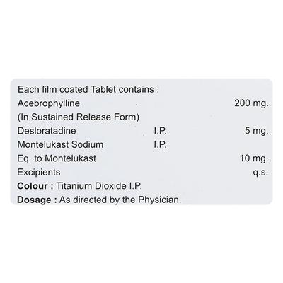 Ventocore DL Tablet 10'S - Asthma/COPD-Ast