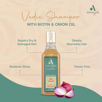 Aaranyaa Vedic Shampoo with Biotin and Onion Oil 250 ml - Shampoos