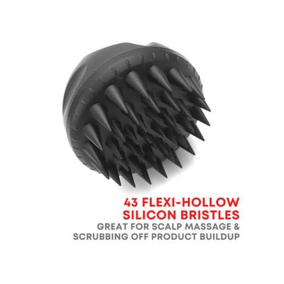 Alan Truman Scalp Sos - Scalp Massage & Shampoo Brush - Black 1's - Hair Brushes