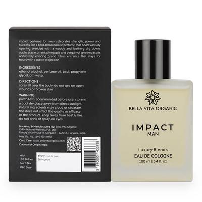 Bella Vita Organic Impact Edt Perfume 100 ml - Men Perfumes (Edt/Edp)