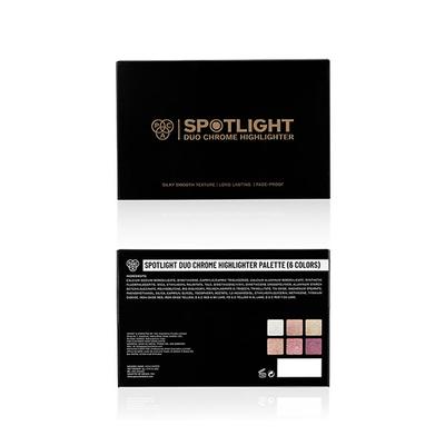 Pac Spotlight Duo Chrome Highlighter Palette 6 Colors 24 gm - Highlighters & Illuminators