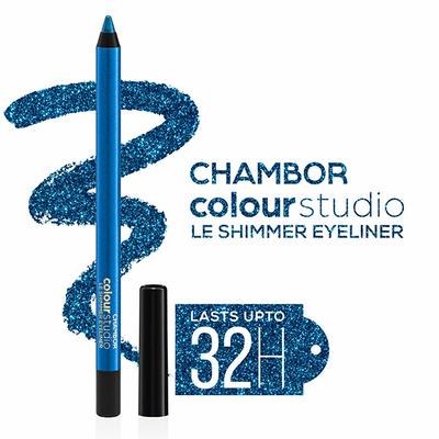 Chambor Colour Studio Le Shimmer Eyeliner 32 Hr Water Proof, Smudge Proof, Blue Ballgown 1 ml - Eyeliners