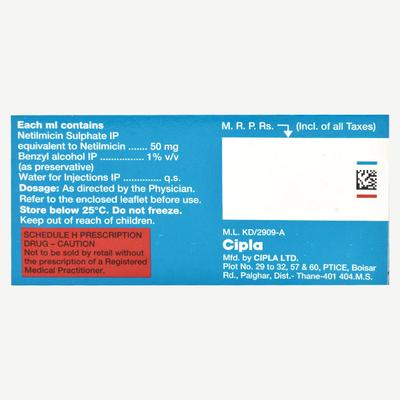 Netspan 50mg Injection 1ml - Bacterial Infections-Ami
