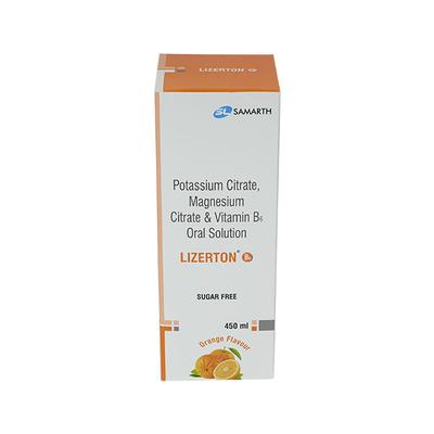 LIZERTON B6 SUGAR FREE ORANGE FLAVOUR Oral Solution 450ml - Kidney Disease/Stones-Oth