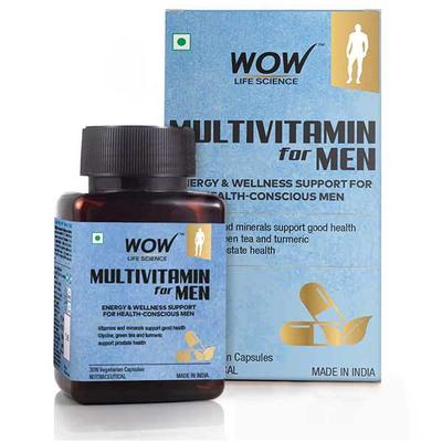 WOW Life Science Multivitamin Veg Capsule for Men 30's - Multi-Vitamins