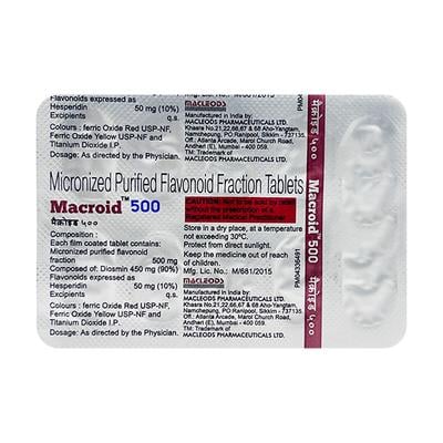 MACROID 500 Tablet 10's - Varicose Veins-Phl