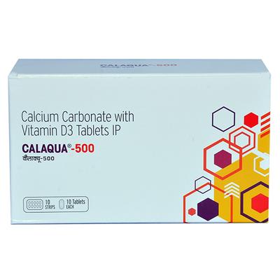 CALAQUA 500 Tablet 10's - Supplements-Cal