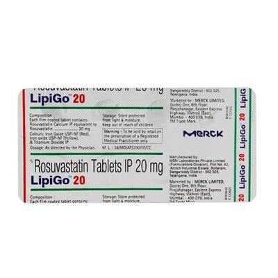 Lipigo 20mg Tablet 10'S - High Cholesterol-Dys
