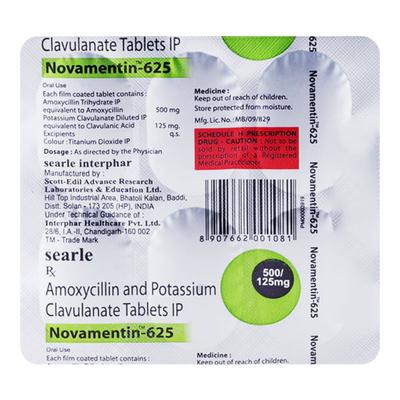 NOVAMENTIN 625 Tablet 6's - Bacterial Infections-Pen