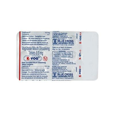 K Vog 0.3mg Tablet 15'S - Diabetes-Ant