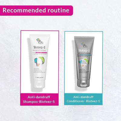 Fixderma Bioteez-S Anti Dandruff Shampoo - Flaky Scalp Condition, Relieves Itchy & Dry Scalp, Sulphate & Paraben Free 75ml - Dry Shampoos & Conditioners