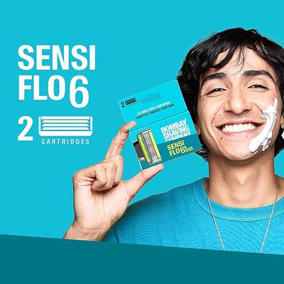 Bombay Shaving Company Sensiflo 6 Razor Cartridge 2's - Razors & Cartridges