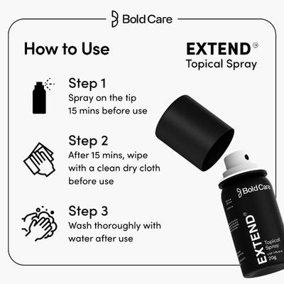 Bold Care Extend Delay Spray (Pack of 2 x 20 gm) - Men Deodorants/Roll-Ons