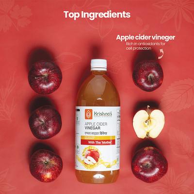 Krishna's Herbal & Ayurveda Apple Cider Vinegar 1000 ml - Health Products