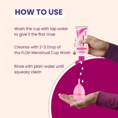 GynoCup Reusable Menstrual Cup - Medium + Natural Menstrual Cup Wash Liquid 100 ml - Intimate Care