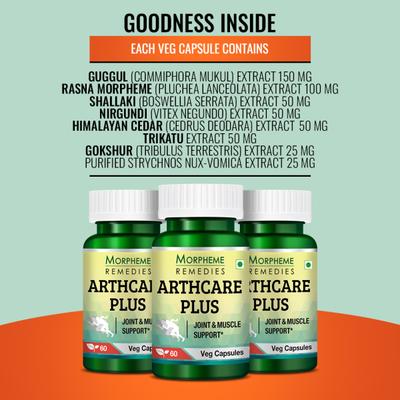 Morpheme Remedies Arthcare Plus Caps - 500mg Extract 60's - Vital Health