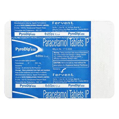 PYRODIP 650 Tablet 15's - Fever-Ana