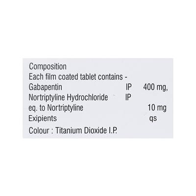 ZORIMAX NT 400 Tablet 10's - Neuropathic Pain-Dru