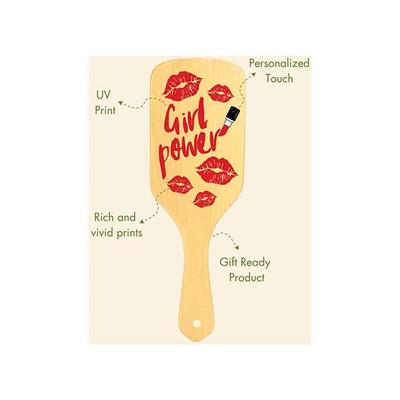 Allure Personalised Paddle Hair Brush Girl Power Print 1's - Hair Brushes