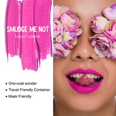 SUGAR Cosmetics Smudge Me Not Liquid Lipstick - 48 Violet Bullet (Violet Red) 4.5 ml - Liquid Lipsticks