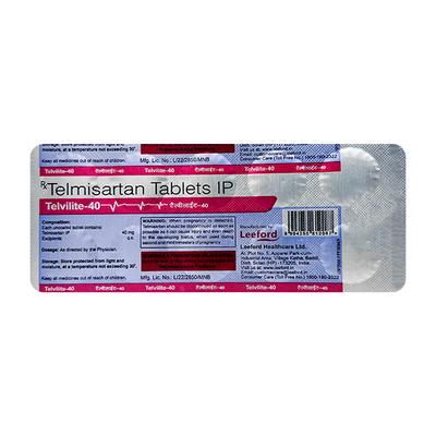 TELVILITE 40 Tablet 10's - Hypertension-ACE
