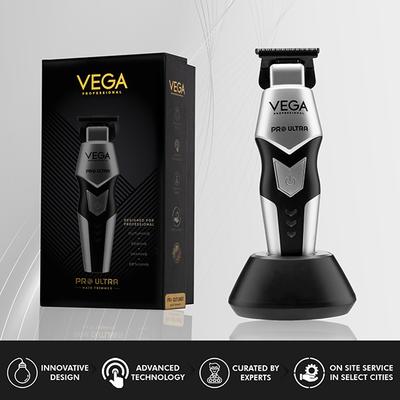 VEGA Professional Pro Ultra Professional Hair Trimmer With BLDC Motor, Silver & Black (VPPHT-09) 1's - Trimmers