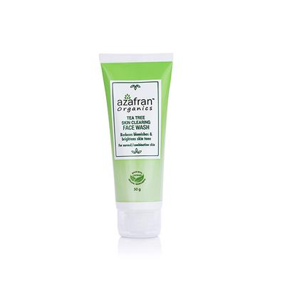 Azafran Organics Tea Tree Skin Clearing Face Wash 50 gm - Face Washes