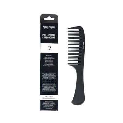 Alan Truman CB-02 Wide-Teeth Handle Carbon Comb 1's - Hair Combs