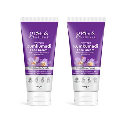 Globus Naturals Ayurvedic Kumkumadi Skin Lightening Face Cream, 100gm each 2's - Face Moisturizers