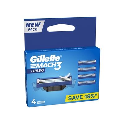 Gillette Mach3 Turbo Cartridge 4's - Razors & Cartridges