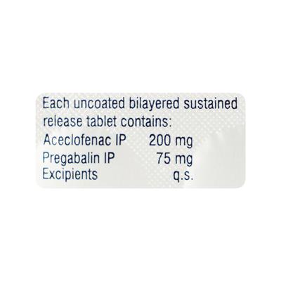 ZIX PG 200/75mg Tablet 10's - Neuropathic Pain-Dru