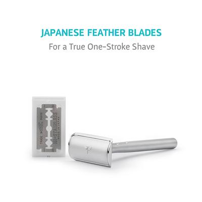 Bombay Shaving Company Precision Safety Razor with Feather Stainless Blades - Razors & Cartridges