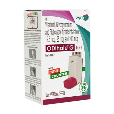 ODIHALE G 100 WITH DOSE COUNTER Inhaler 120md - Asthma/COPD-Ast