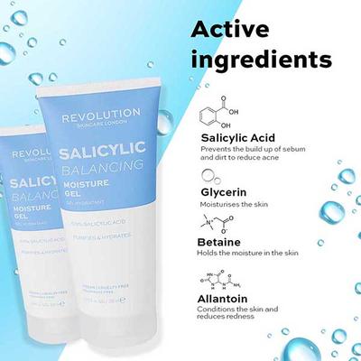Revolution Body Skincare Salicylic (Balancing) Moisture Gel 200 ml - Face Gels