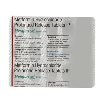Metafort 500mg Tablet 15'S - Diabetes-Ant