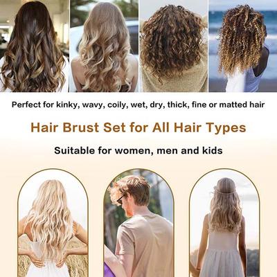 Bronson Professional Wet And Dry Hair Detangler Hair Brush With Spacing Clip - Black 12's - Hair Brushes