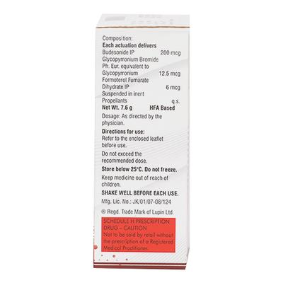 BUDAMATE G WITH DOSE INDICATOR 120md Inhalation 7.6g - Asthma/COPD-Ast
